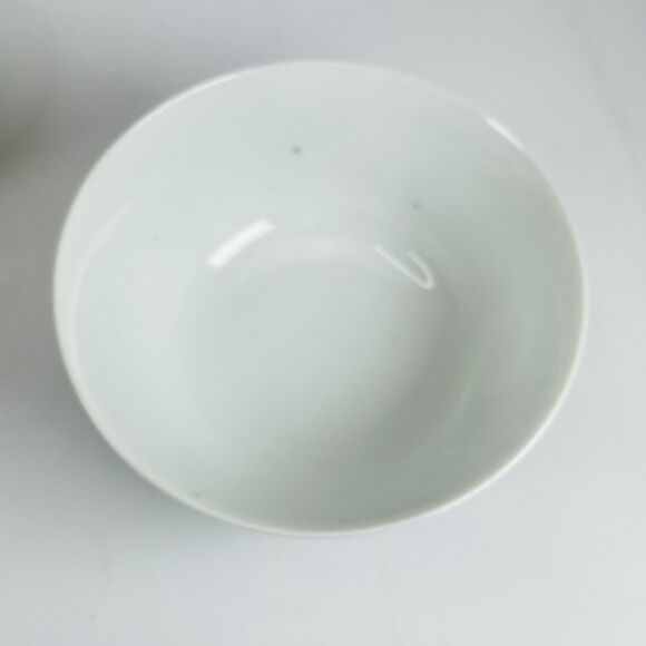 VTG Rice Bowls w Spoon Mun Shou Famille Rose Made in Hong Kong 4.5" Longevity - Picture 7 of 16